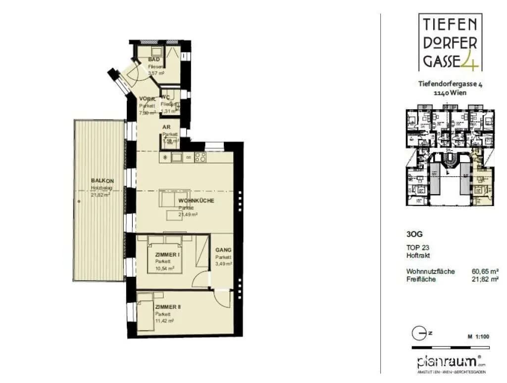 3-Zimmer-Wohnung kaufen in Wien – 60,65 m², € 458.000 – Bild 12 von 12