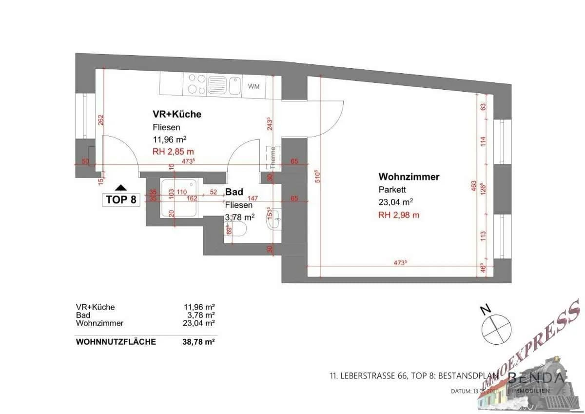1-Zimmer-Wohnung kaufen in Wien – 38,78 m², € 169.000 – Bild 8 von 8