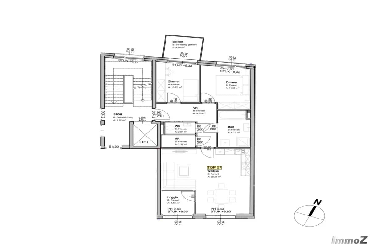 3-Zimmer-Wohnung mieten in Graz – 71 m², € 1.160 – Bild 18 von 18