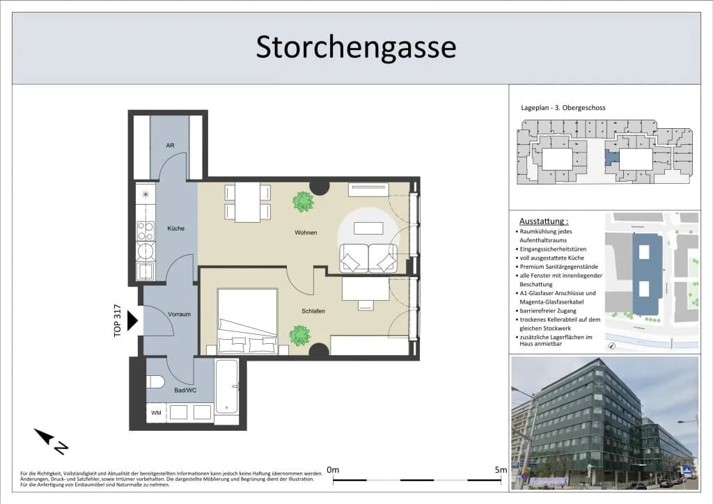 2-Zimmer-Wohnung mieten in Wien – 51 m², € 989 – Bild 12 von 12