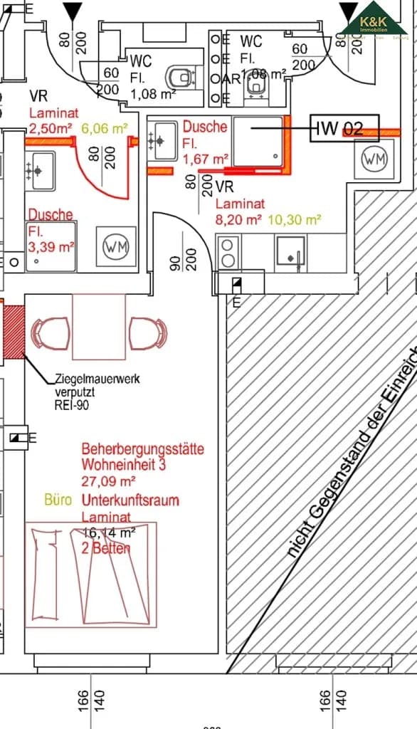 1-Zimmer-Gewerbeimmobilie mieten in Wien – 27 m², € 620 – Bild 9 von 9