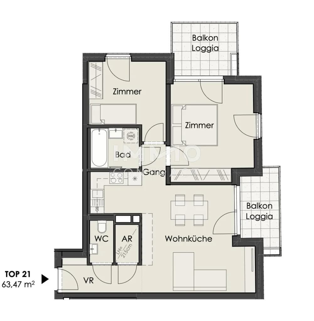 3-Zimmer-Wohnung kaufen in Wien – 63,47 m², € 464.000 – Bild 9 von 10
