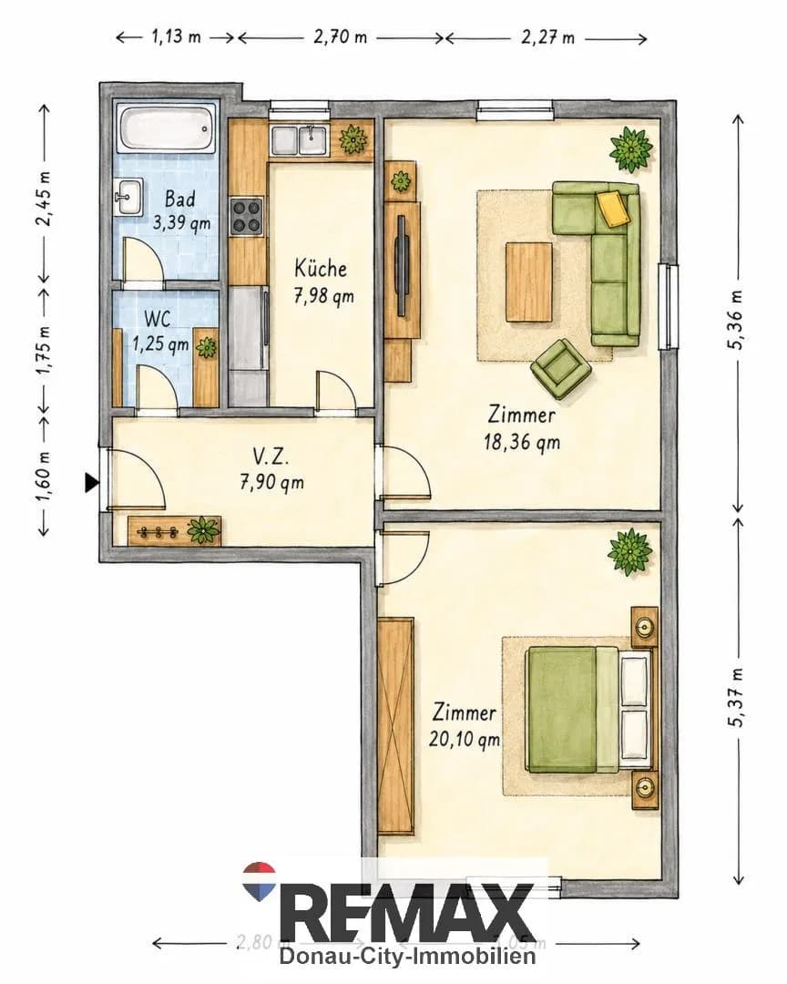 2-Zimmer-Wohnung kaufen in Wien – 59 m², € 179.000 – Bild 16 von 20