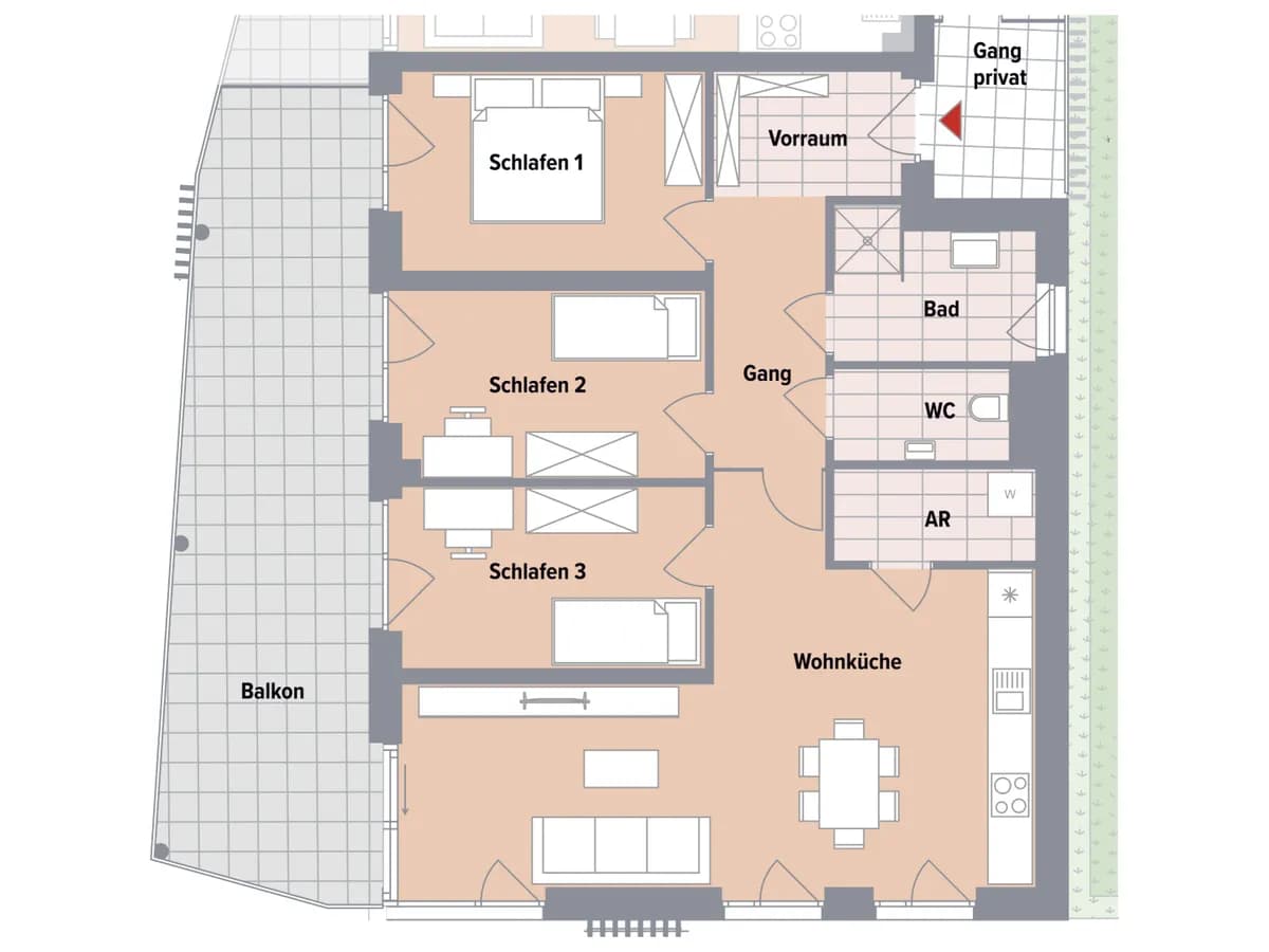 2-Zimmer-Wohnung kaufen in Graz – 42,09 m², € 228.600 – Bild 9 von 11