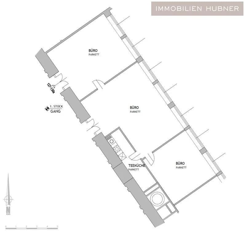 3-Zimmer-Gewerbeimmobilie mieten in Wien – 124 m², € 3.006 – Bild 5 von 13