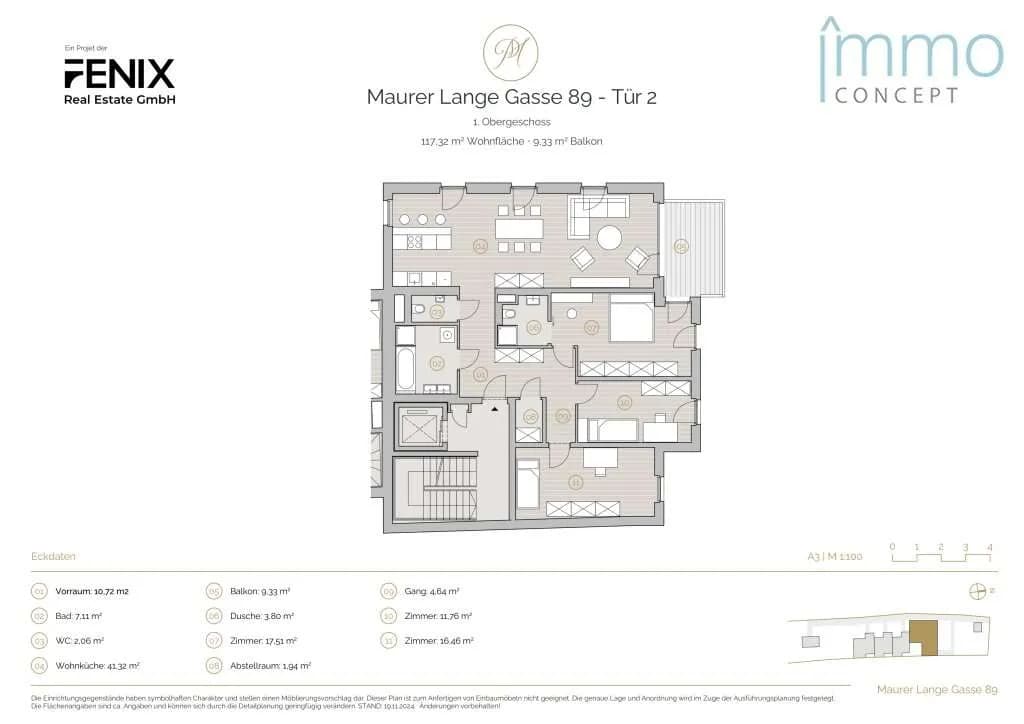4-Zimmer-Wohnung kaufen in Wien – 117 m², € 965.000 – Bild 7 von 9