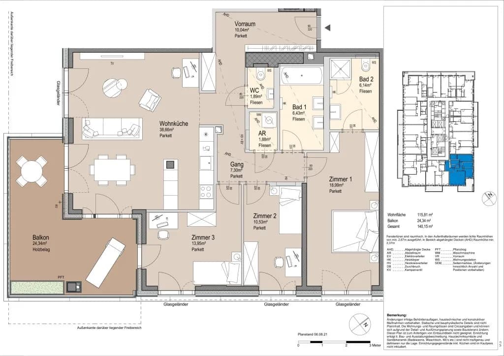 4-Zimmer-Wohnung mieten in Wien – 115,81 m², € 3.936 – Bild 46 von 46