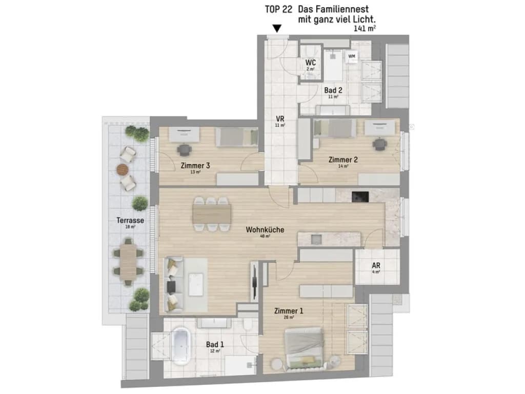4-Zimmer-Wohnung kaufen in Wien – 141,48 m², € 999.900 – Bild 4 von 5