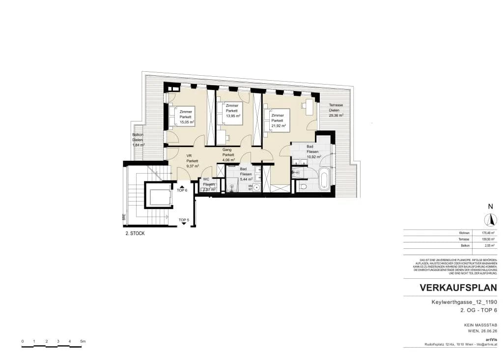4-Zimmer-Wohnung kaufen in Wien – 178,71 m², € 3.500.000 – Bild 20 von 21
