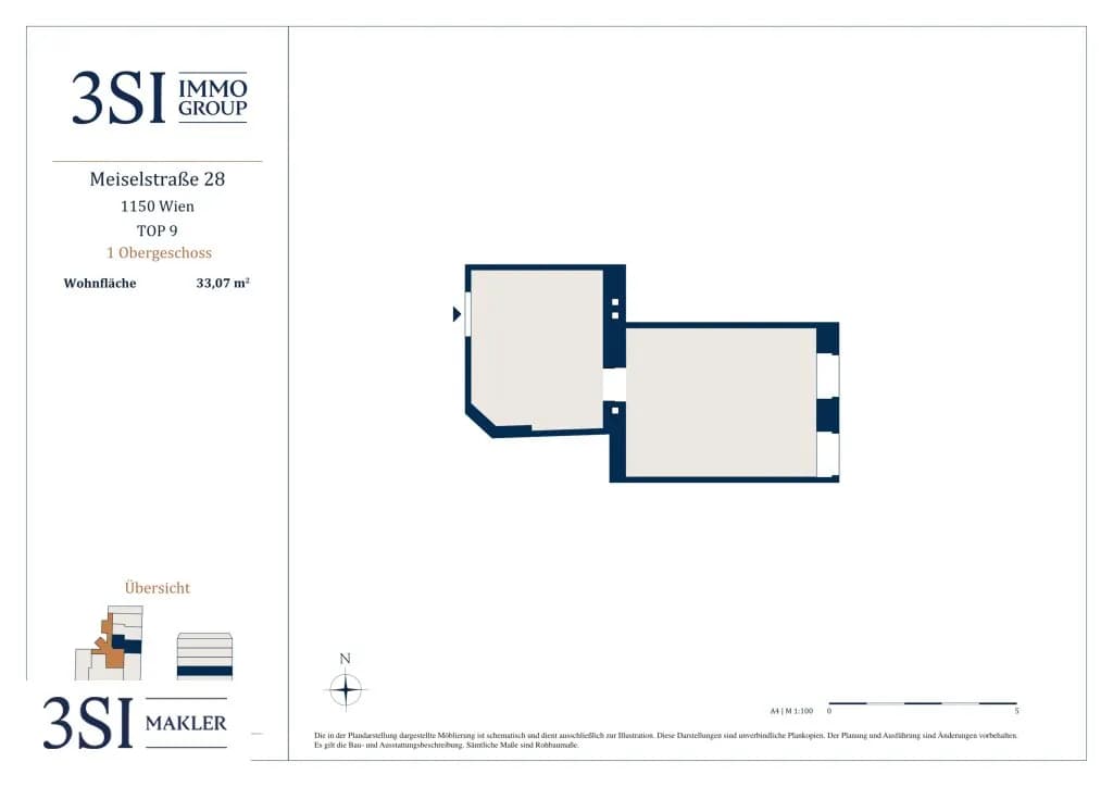 1-Zimmer-Wohnung kaufen in Wien – 33,07 m², € 73.000 – Bild 12 von 12