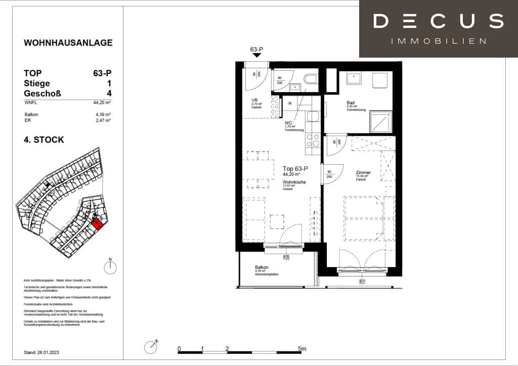 2-Zimmer-Wohnung mieten in Wien – 44,2 m², € 865 – Bild 22 von 22