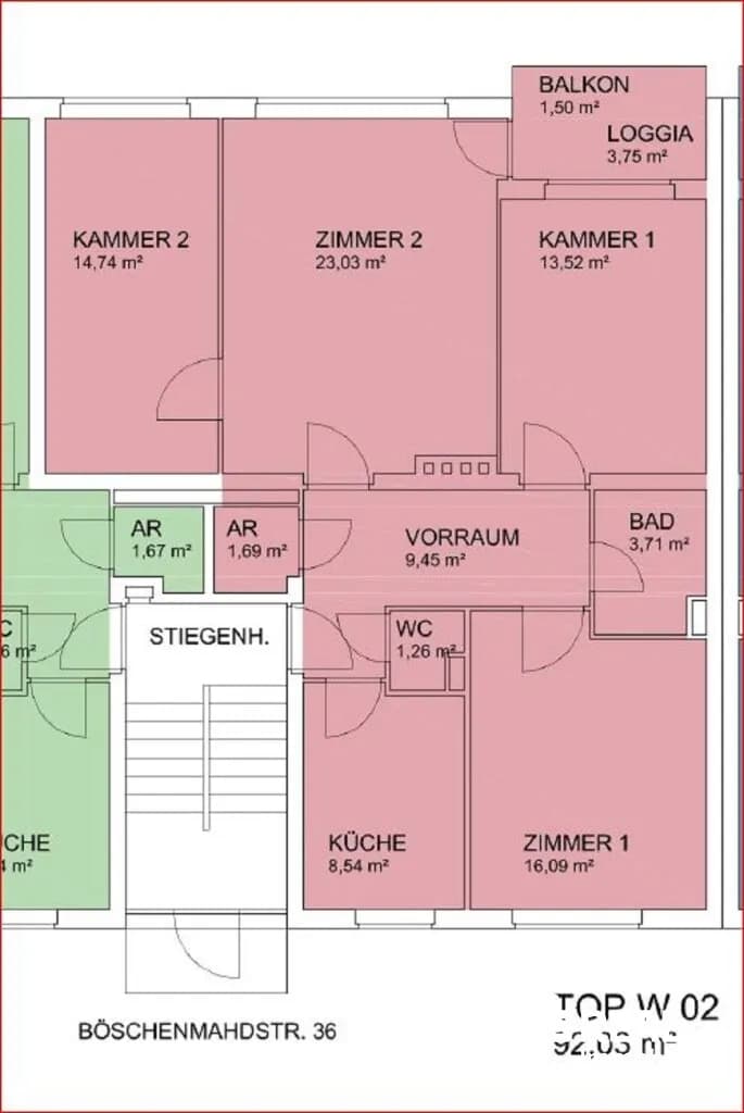 4-Zimmer-Wohnung kaufen in Feldkirch – 92,03 m², € 290.000 – Bild 17 von 19