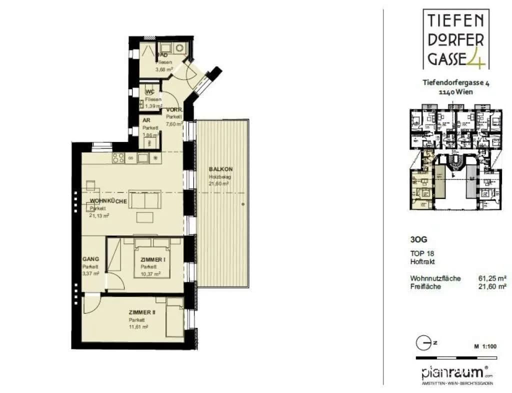3-Zimmer-Wohnung kaufen in Wien – 61,25 m², € 461.000 – Bild 17 von 17