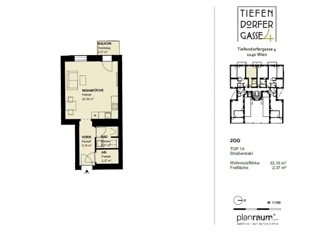 1-Zimmer-Wohnung kaufen in Wien – 33,19 m², € 209.000 – Bild 12 von 12