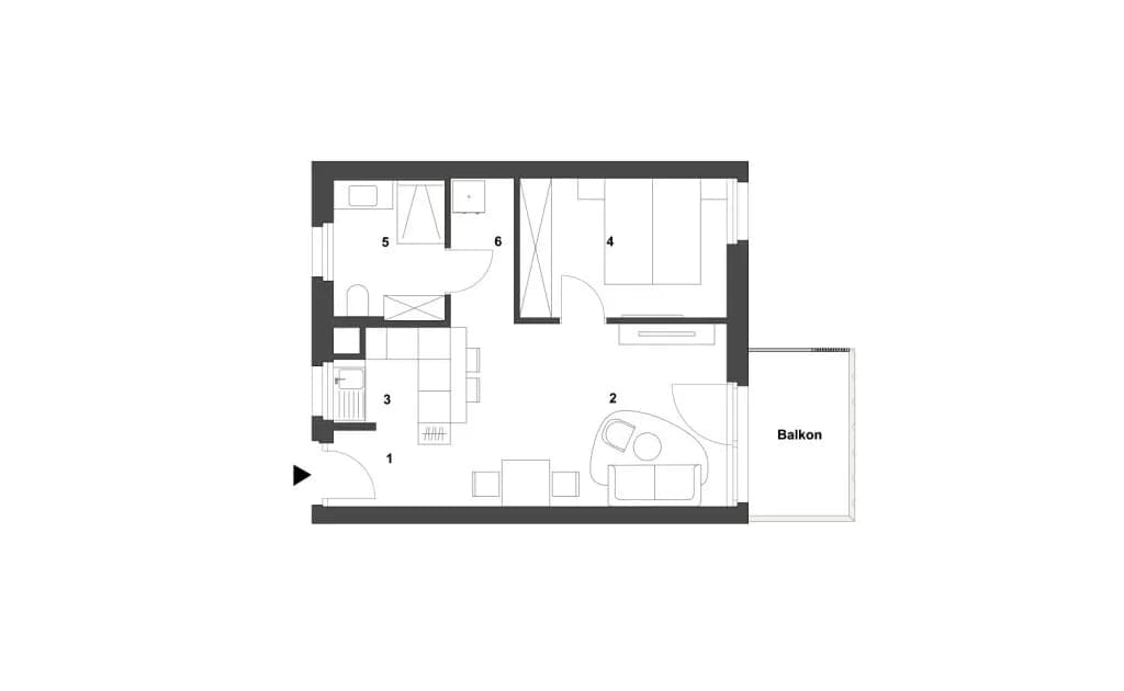 2-Zimmer-Wohnung kaufen in Graz – 43,96 m², € 295.610 – Bild 9 von 9