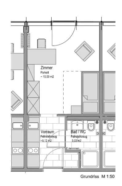 1-Zimmer-Wohnung mieten in Wien – 23,12 m², € 633 – Bild 8 von 9