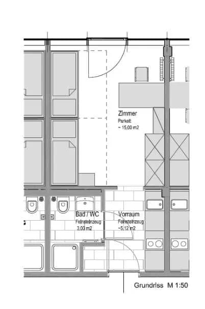 1-Zimmer-Wohnung mieten in Wien – 23,12 m², € 633 – Bild 9 von 9
