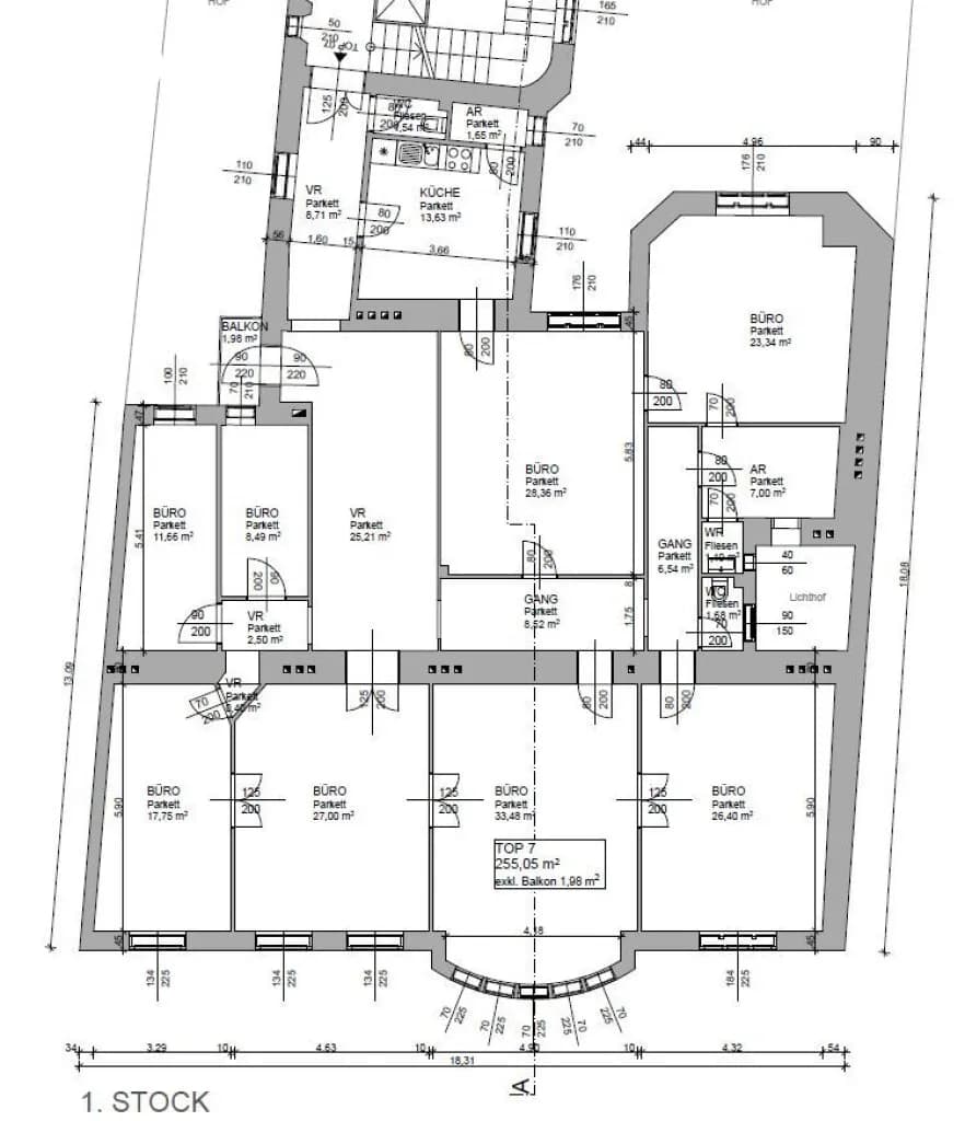9-Zimmer-Wohnung mieten in Wien – 255,05 m², € 3.163 – Bild 9 von 9
