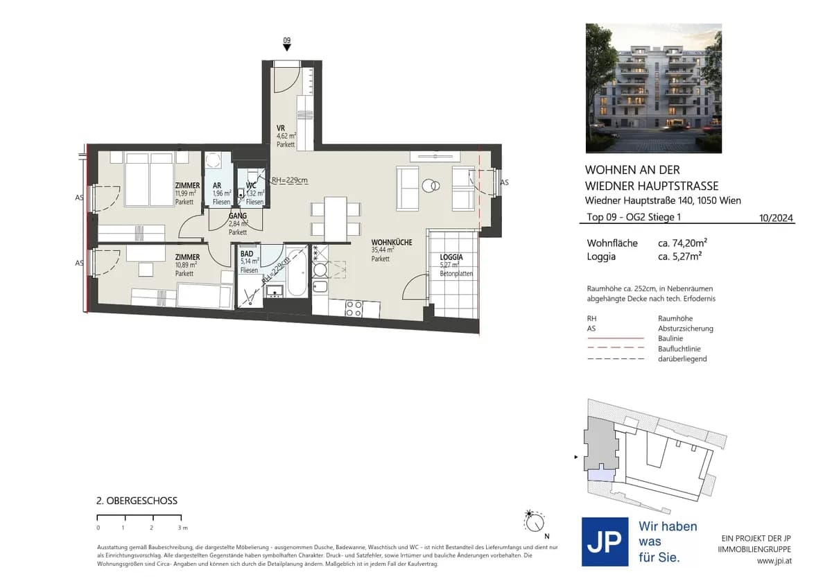 3-Zimmer-Wohnung kaufen in Wien – 74,2 m², € 547.900 – Bild 10 von 10