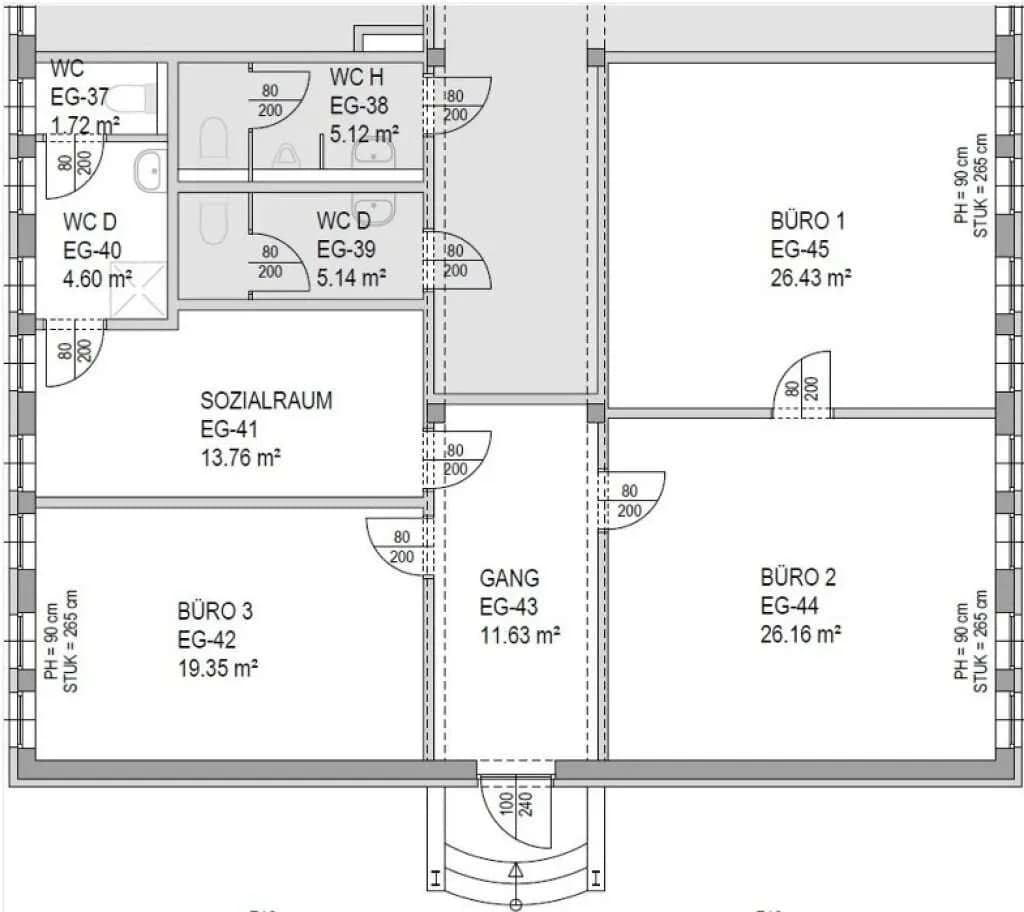 3-Zimmer-Gewerbeimmobilie mieten in Graz – 103 m², € 1.179 – Bild 13 von 13