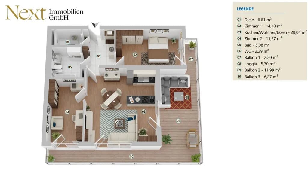 3-Zimmer-Wohnung kaufen in Urfahr-Umgebung – 67,97 m² – Bild 30 von 30