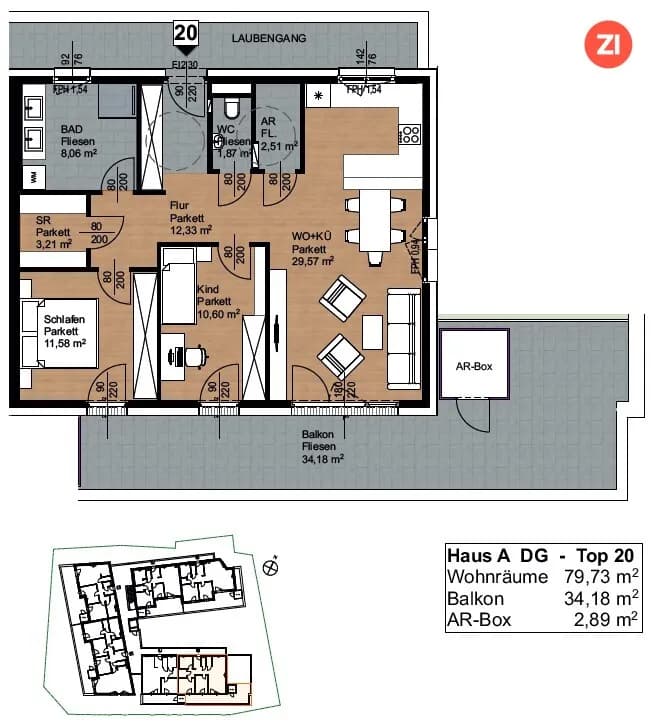 3-Zimmer-Wohnung mieten in Freistadt – 80 m², € 1.299 – Bild 8 von 8