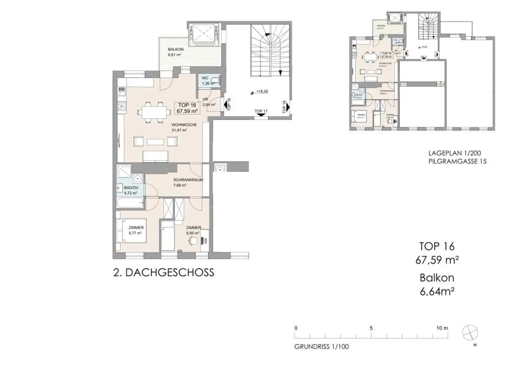 3-Zimmer-Wohnung kaufen in Wien – 69,35 m², € 599.000 – Bild 6 von 6