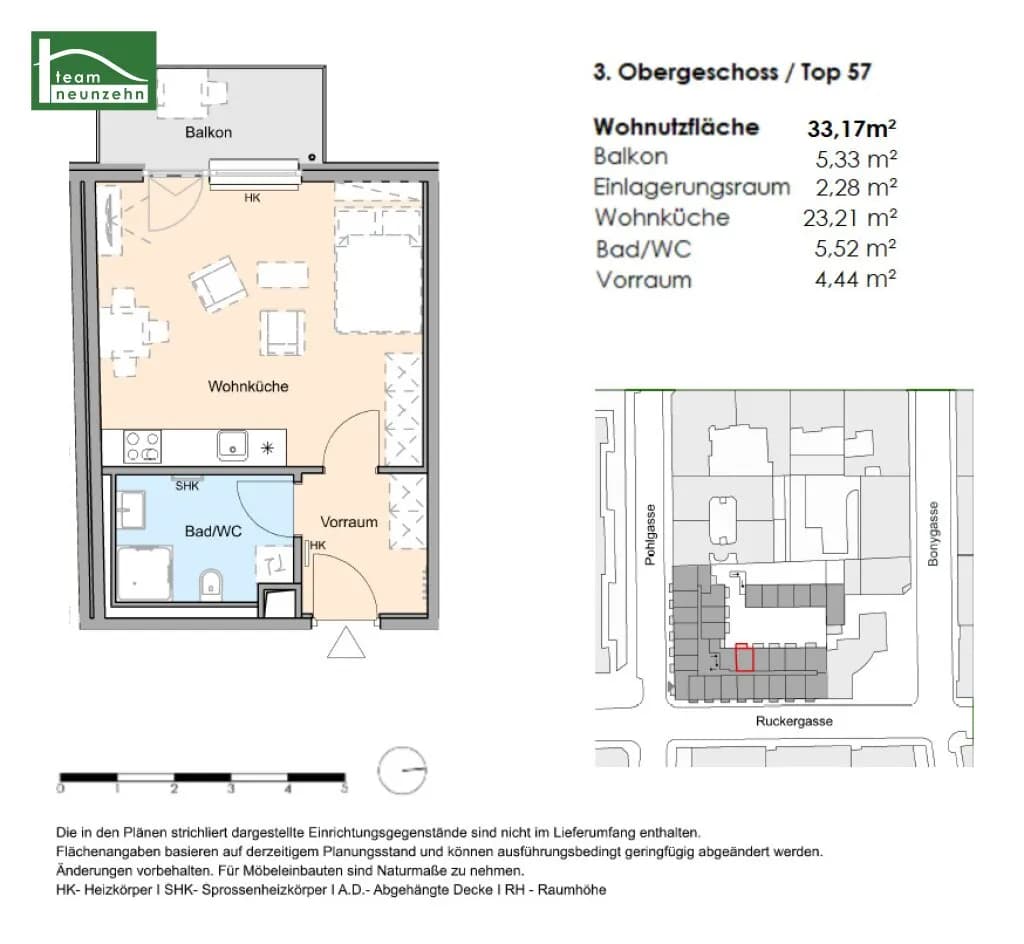 1-Zimmer-Wohnung mieten in Wien – 33,17 m², € 749 – Bild 15 von 15