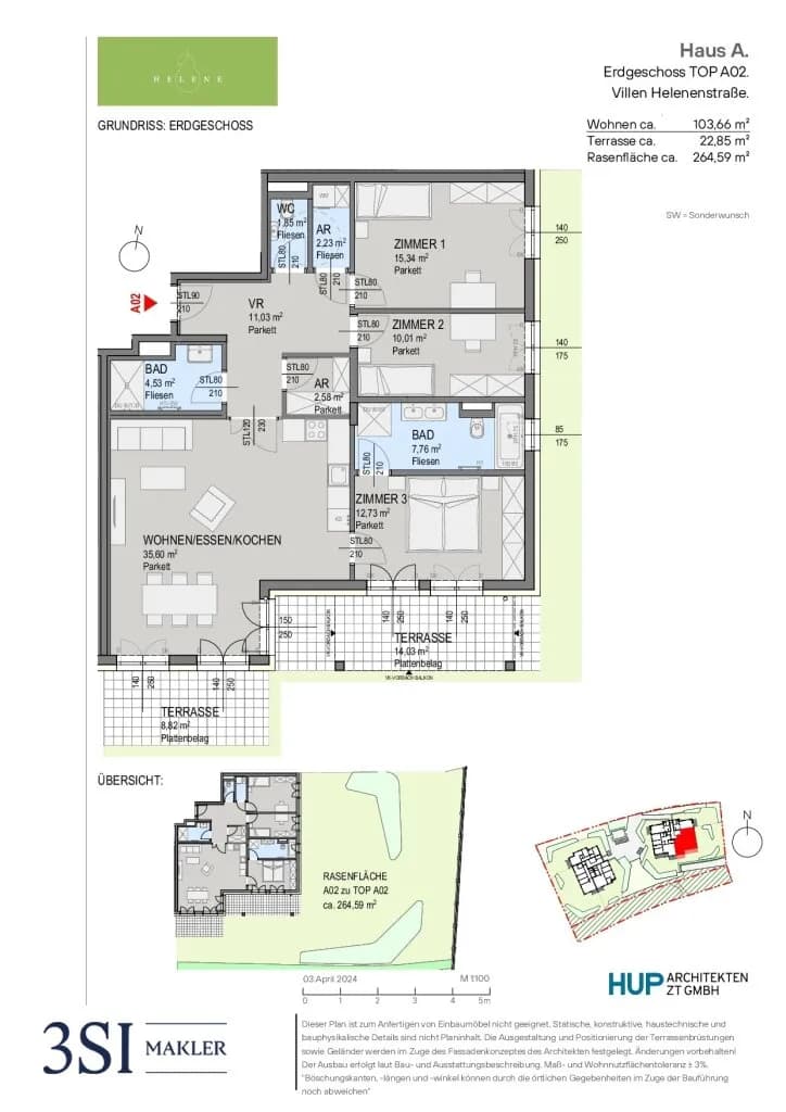 4-Zimmer-Wohnung kaufen in Baden – 103,88 m², € 815.100 – Bild 6 von 7