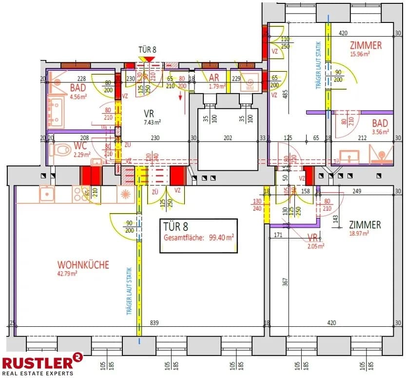 4-Zimmer-Wohnung kaufen in Wien – 99,4 m², € 447.500 – Bild 8 von 9