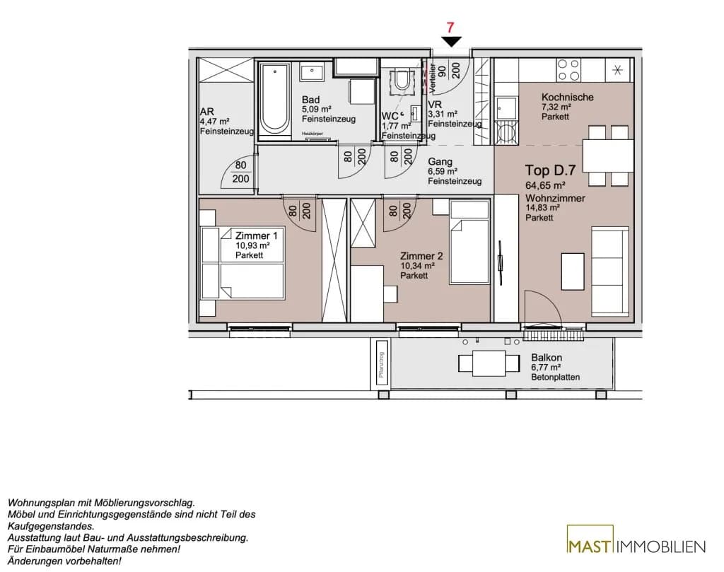 3-Zimmer-Wohnung kaufen in Wien – 64,31 m², € 409.000 – Bild 15 von 15