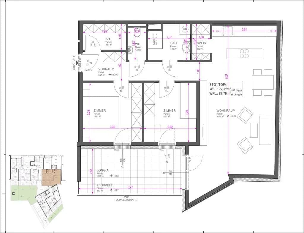 3-Zimmer-Wohnung kaufen in Wien – 77,51 m², € 499.900 – Bild 12 von 12