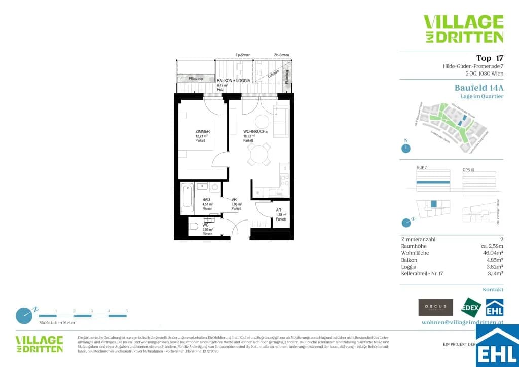 2-Zimmer-Wohnung kaufen in Wien – 46,04 m², € 384.000 – Bild 17 von 17