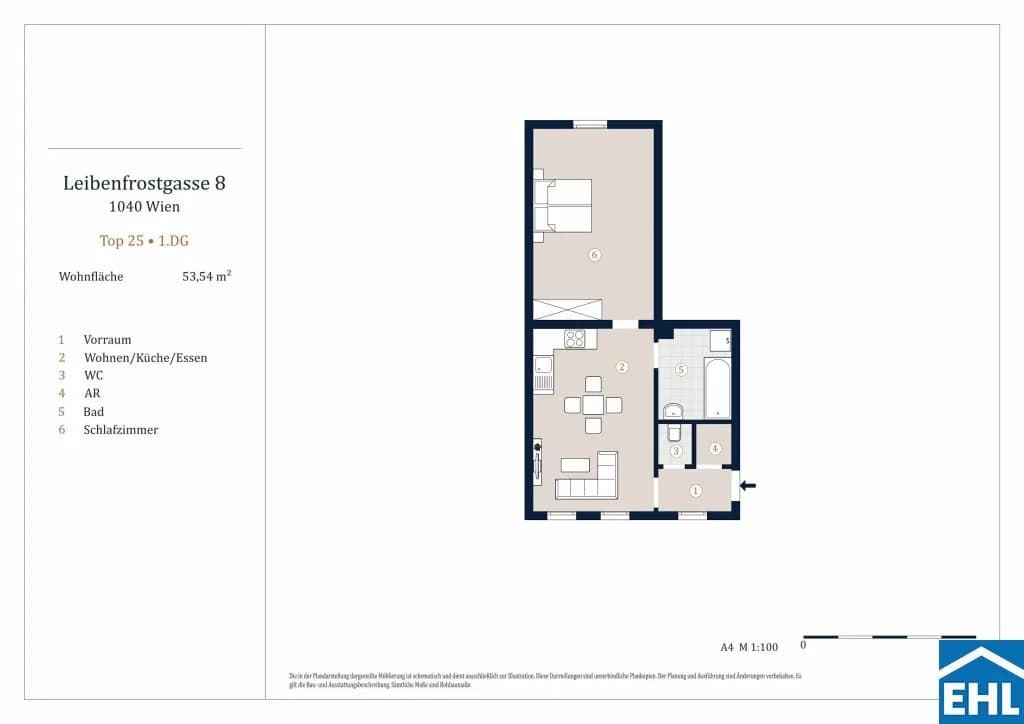 2-Zimmer-Wohnung kaufen in Wien – 53,54 m², € 383.000 – Bild 13 von 13