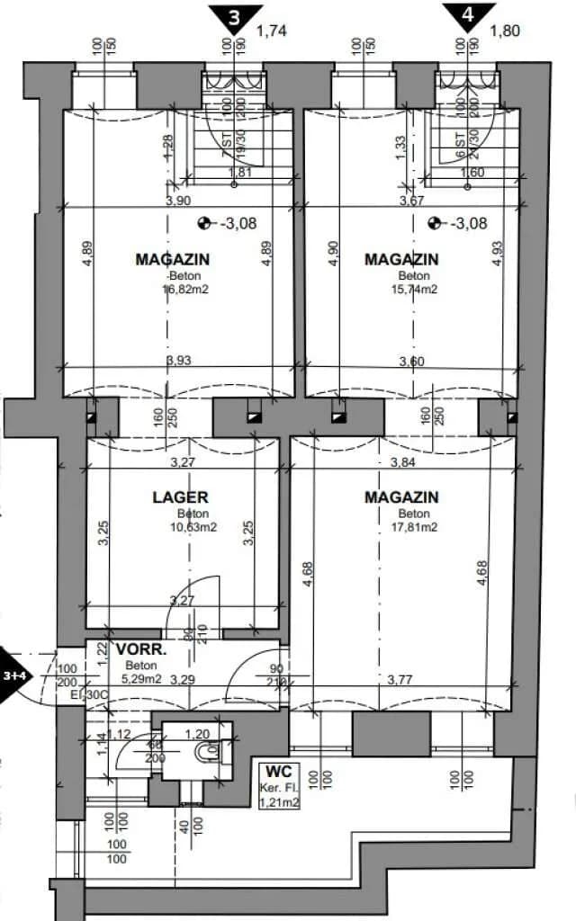 4-Zimmer-Gewerbeimmobilie mieten in Wien – 68 m², € 782 – Bild 8 von 8