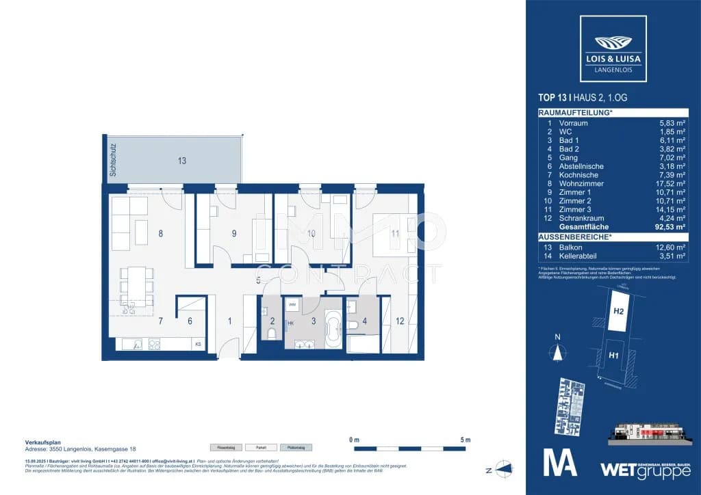 4-Zimmer-Wohnung kaufen in Krems Land – 92,53 m², € 448.000 – Bild 10 von 10