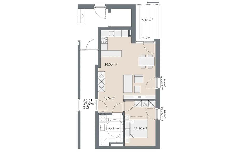 2-Zimmer-Wohnung kaufen in Innsbruck – 47,59 m², € 455.000 – Bild 12 von 12