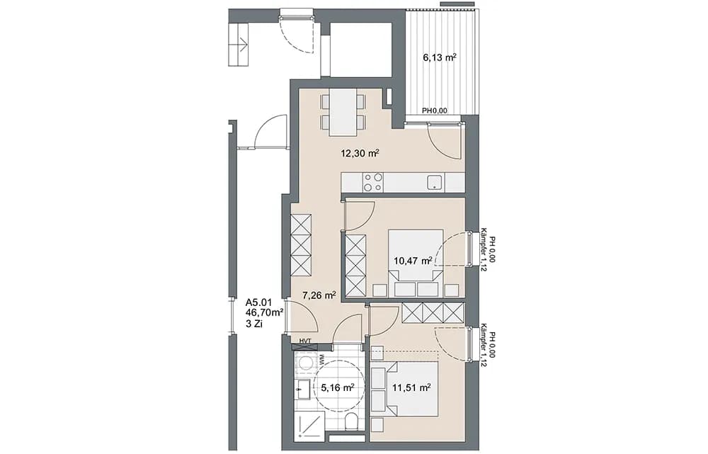 3-Zimmer-Wohnung kaufen in Innsbruck – 47,59 m², € 460.000 – Bild 12 von 12