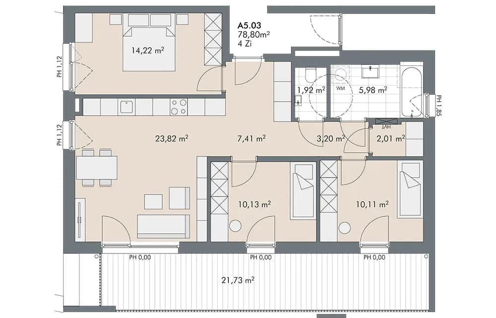 4-Zimmer-Wohnung kaufen in Innsbruck – 78,8 m², € 820.000 – Bild 12 von 12