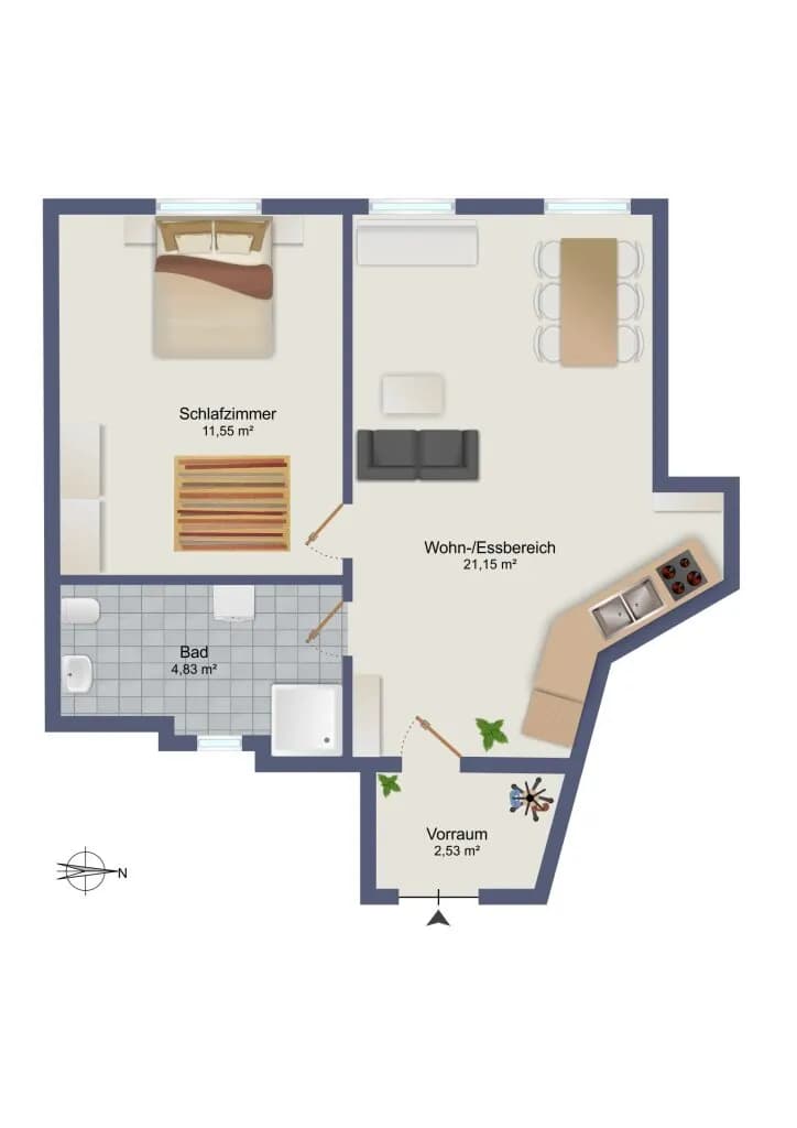 Wohnung kaufen in Graz – 40,06 m², € 125.000 – Bild 10 von 10