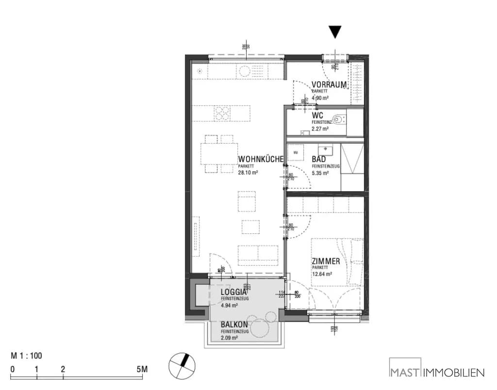 2-Zimmer-Wohnung kaufen in Wien – 58,21 m², € 352.000 – Bild 11 von 11