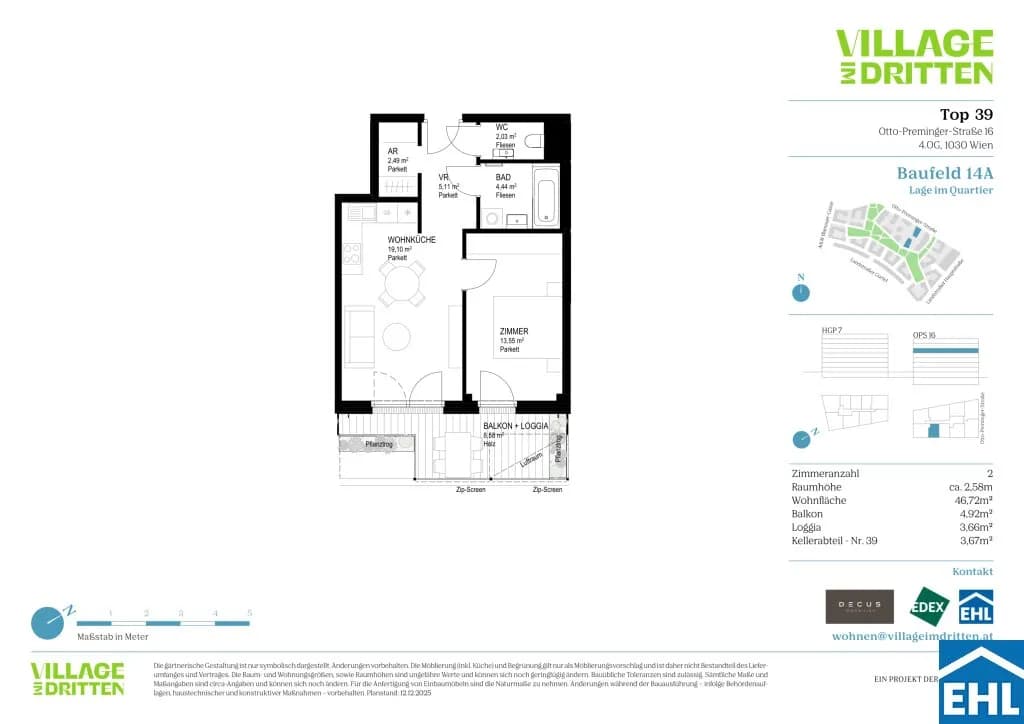 2-Zimmer-Wohnung kaufen in Wien – 46,72 m², € 394.000 – Bild 17 von 17