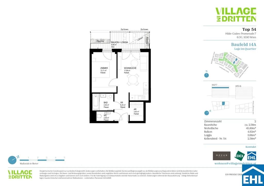 2-Zimmer-Wohnung kaufen in Wien – 45,89 m², € 422.000 – Bild 17 von 17