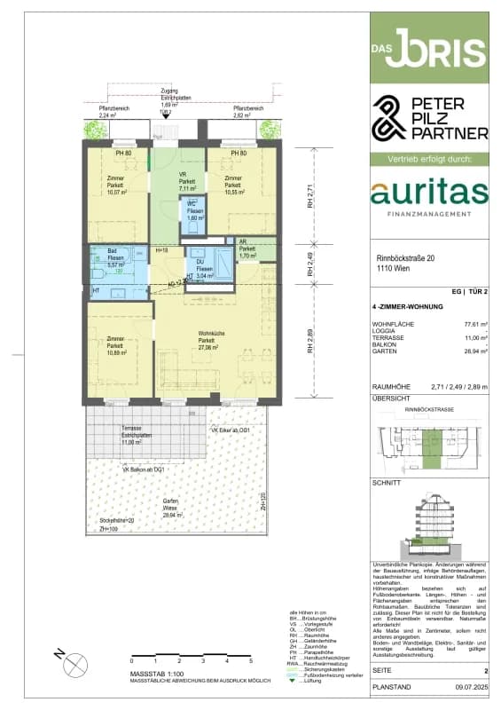 4-Zimmer-Wohnung kaufen in Wien – 77,61 m², € 539.100 – Bild 5 von 5