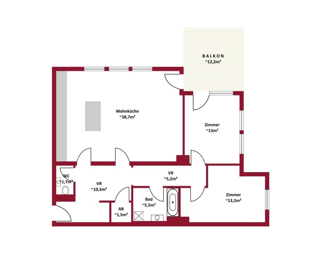 3-Zimmer-Wohnung kaufen in Wien – 89,3 m², € 745.000 – Bild 8 von 9