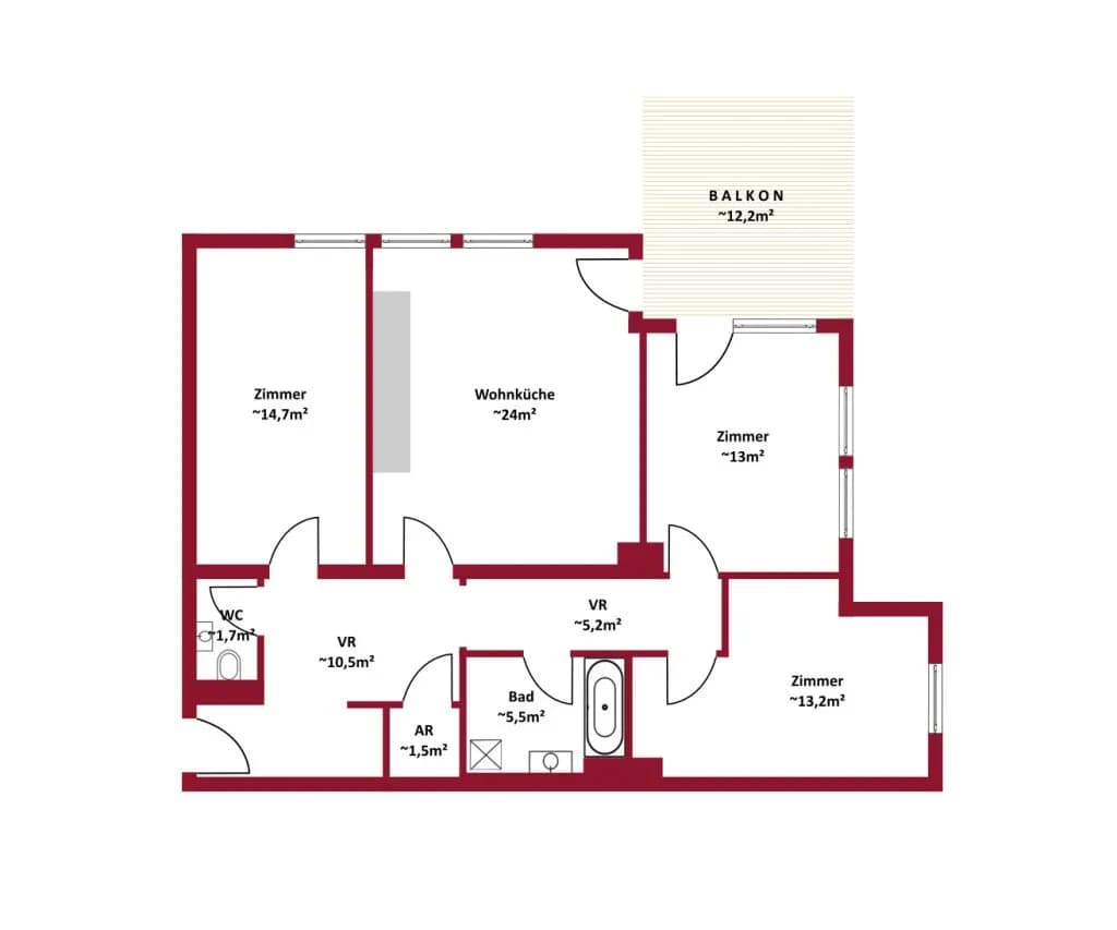3-Zimmer-Wohnung kaufen in Wien – 89,3 m², € 745.000 – Bild 9 von 9