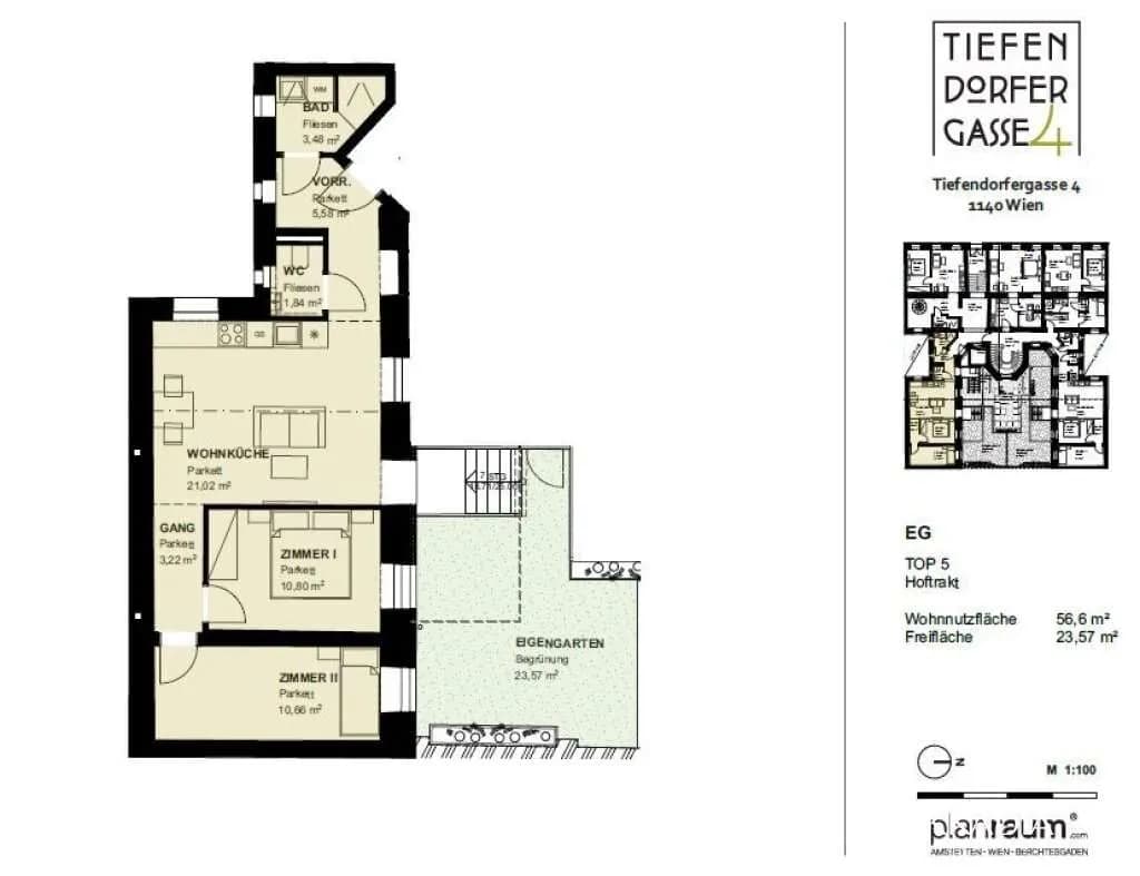 3-Zimmer-Wohnung kaufen in Wien – 56,6 m², € 309.000 – Bild 9 von 9