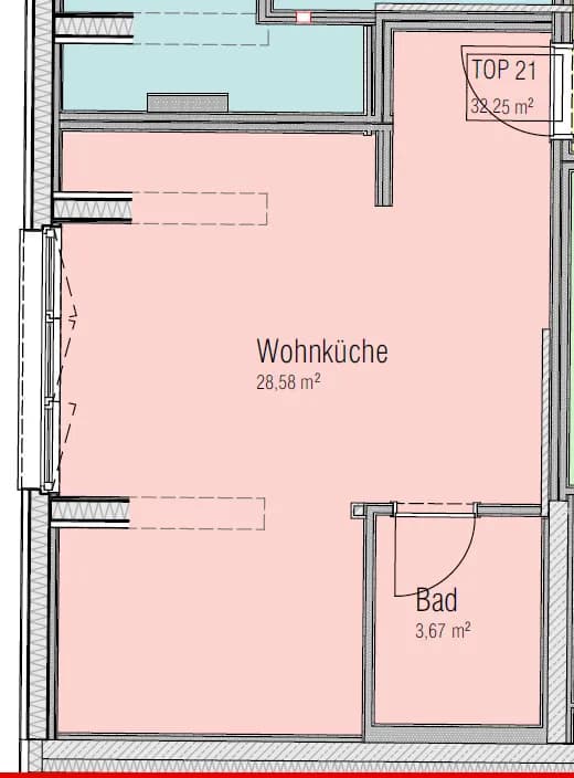 1-Zimmer-Wohnung mieten in Linz – 32,25 m², € 680 – Bild 6 von 6