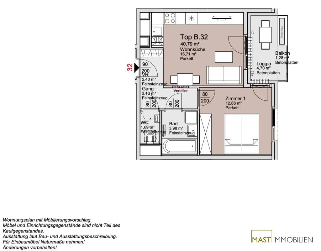 2-Zimmer-Wohnung kaufen in Wien – 40,79 m², € 272.000 – Bild 11 von 11