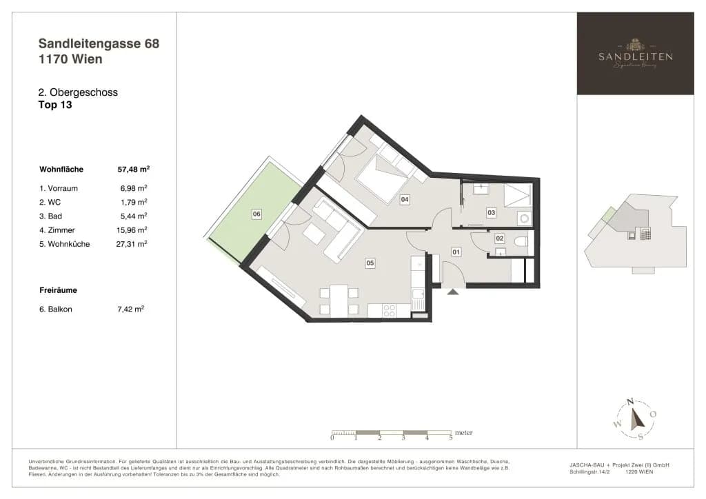 2-Zimmer-Wohnung kaufen in Wien – 57,48 m², € 479.000 – Bild 12 von 12